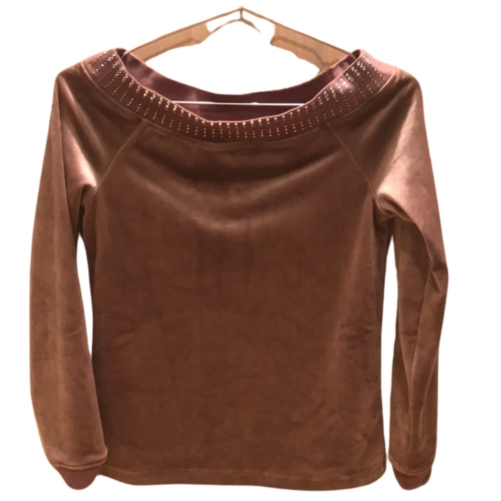 Boston Proper NWOT off shoulder velour top